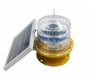 6.4V 6AH Battery 6W Solar Powered Obstruction LED Aids To Navigation Light